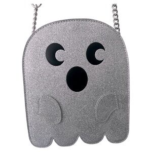 Fine By Me Ghost Crossbody Handbag Silver Glitter New Without Tags